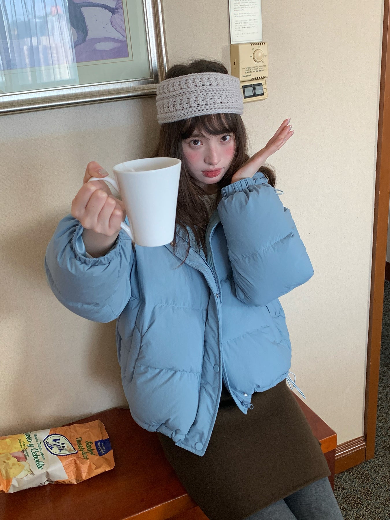 RAINYフード90ホワイトダックダウンダウンジャケット