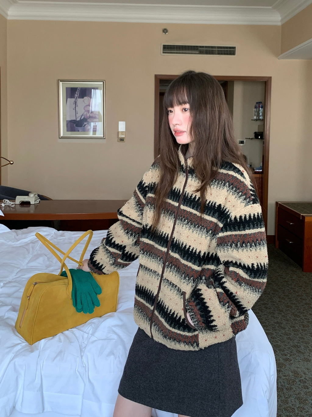 RAINY シンプル 韓国風 万能 ウール ミディスカート 秋冬 レディース ゆったり ハイウエスト ストレート ショートスカート スタイリッシュデザイン