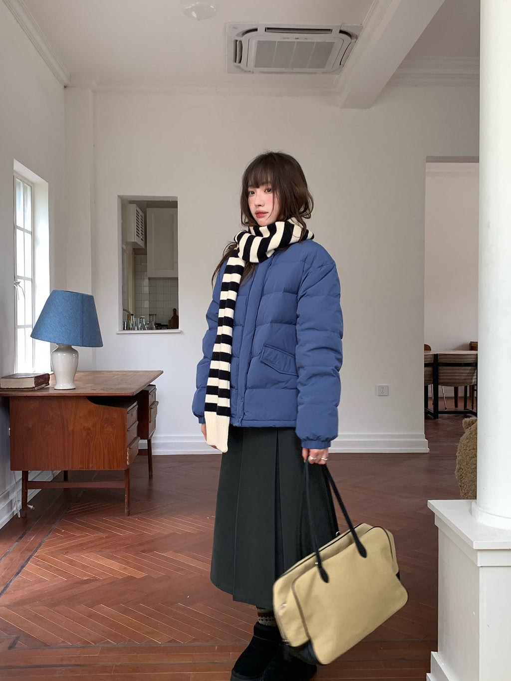 RAINYギャザーミディアムブレザースカート