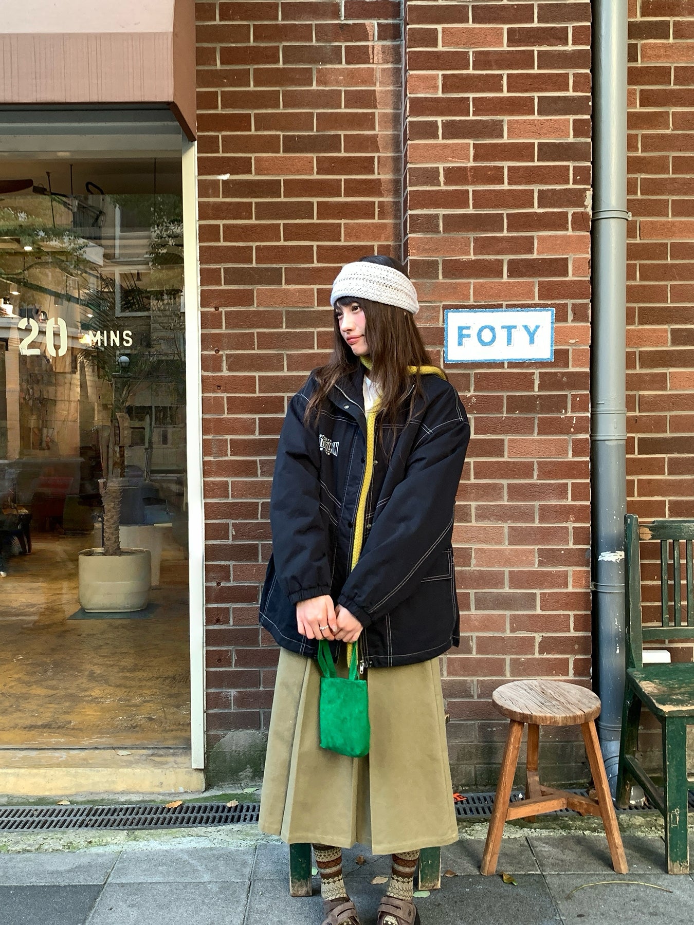 RAINYギャザーミディアムブレザースカート