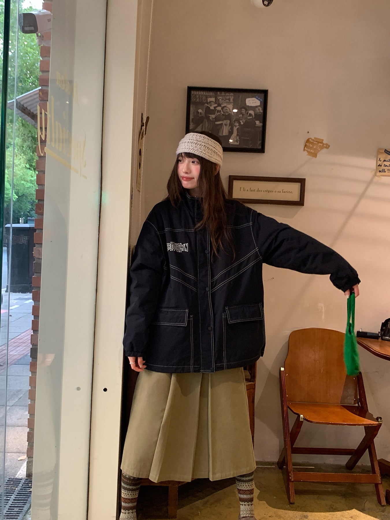 RAINYギャザーミディアムブレザースカート