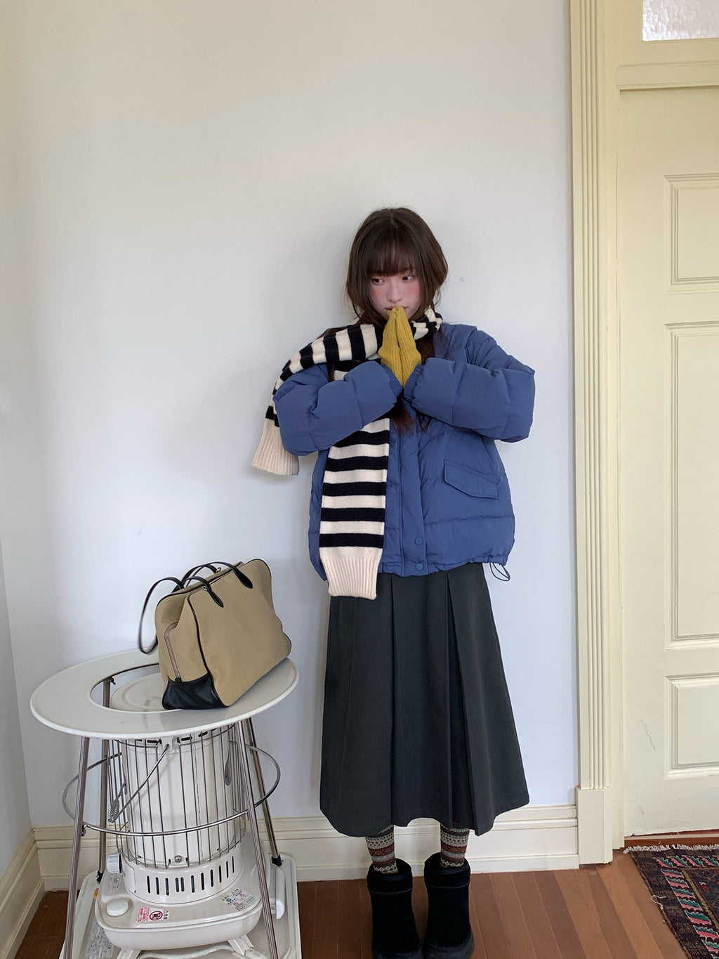 RAINYギャザーミディアムブレザースカート