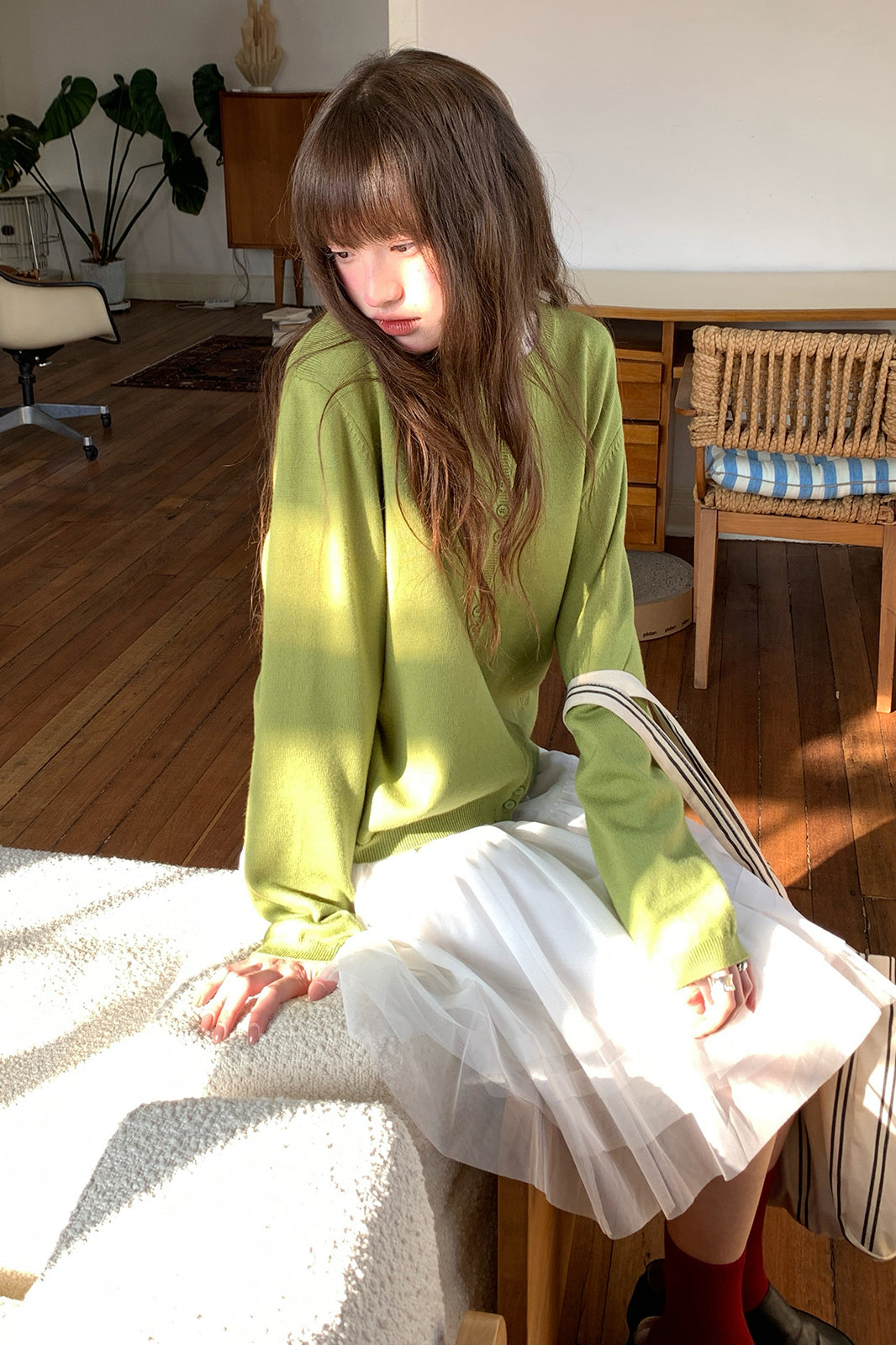 RAINY 100マイクロゆったりクルーネックニット26SG23641Y