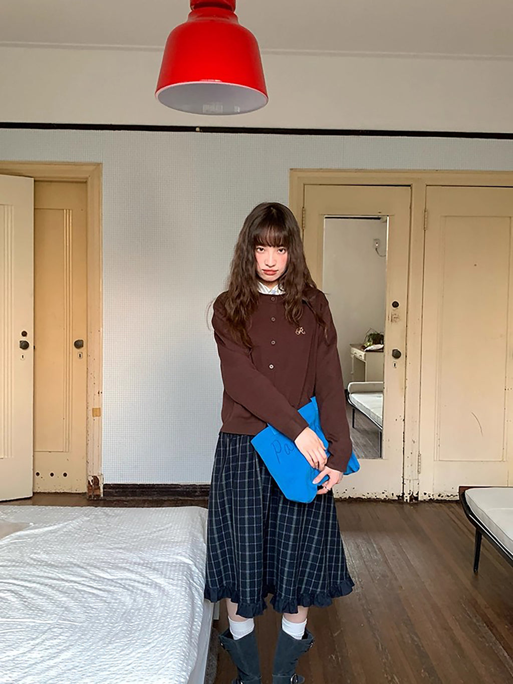 RAINY 韓国風ラウンドネック、万能で快適な無地ニットカーディガン。春と秋の女性用。リラックスしたスタイリッシュなアウタールック。 