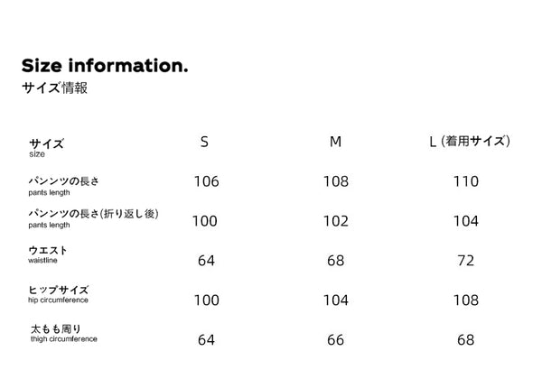 Size info