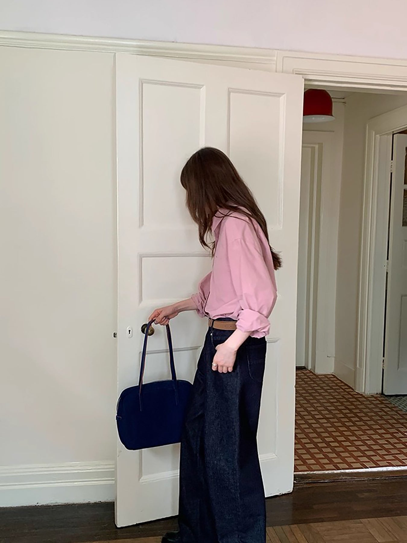 RAINY 经典纯色基础长袖衬衫春秋女翻领2025新款百搭文艺衬衣上衣